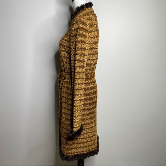 St. John Gold and Brown Textured Coat - Picture 4 of 10